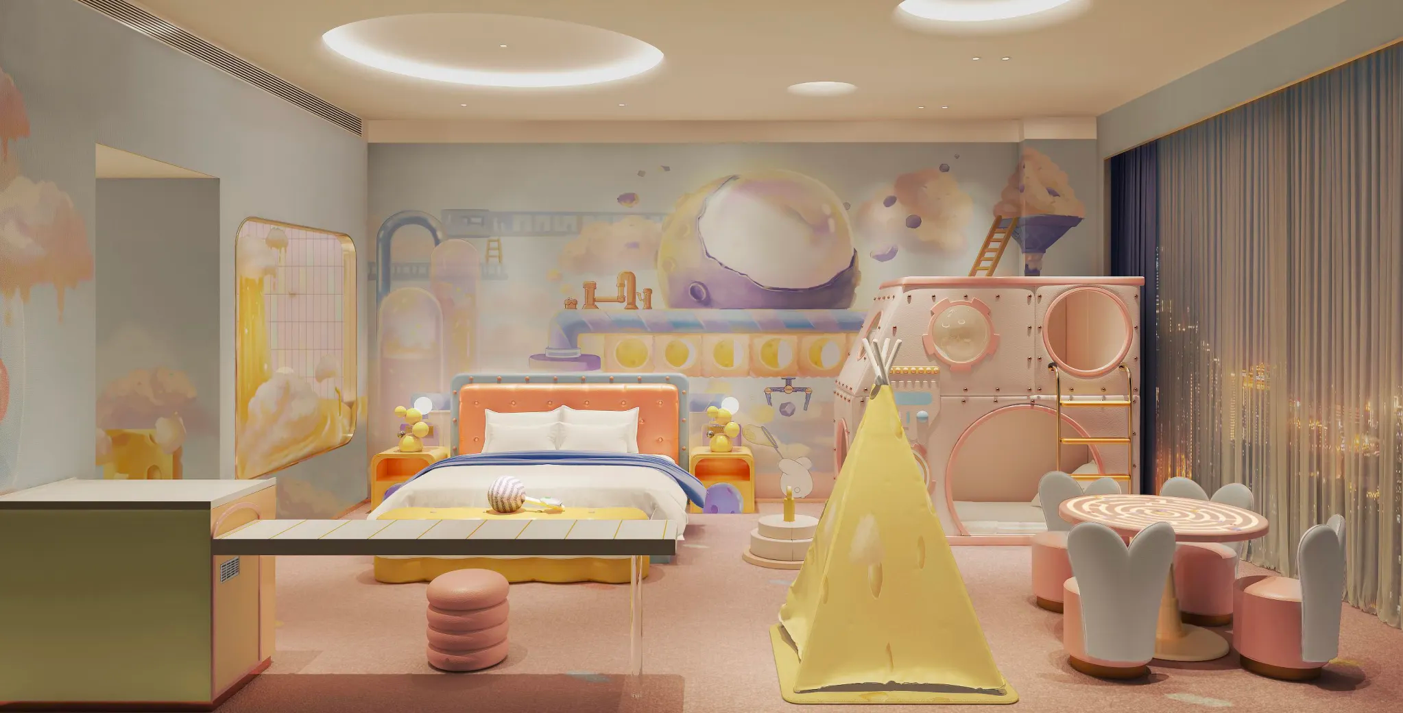 Hainan Sangem Moon Hotel - Alien Planet Parent Child Theme Suite
