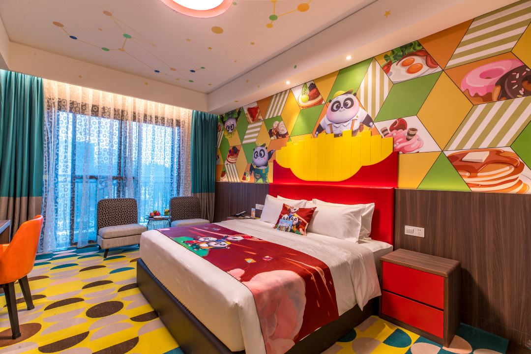 Guangzhou Chimelong Panda Hotel Double Single Bedroom