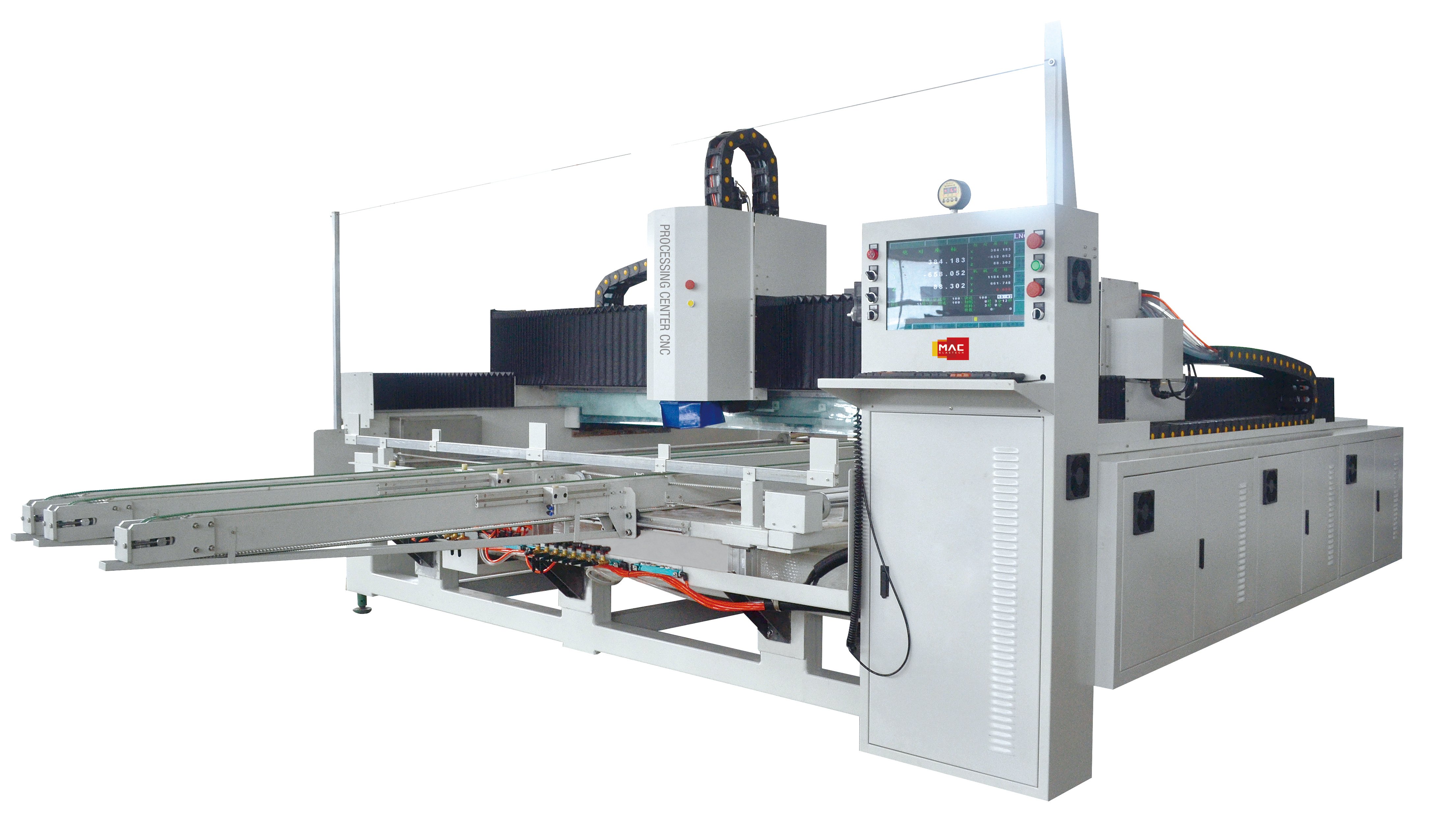 How are glass machines applied in automotive and appliance glass production?