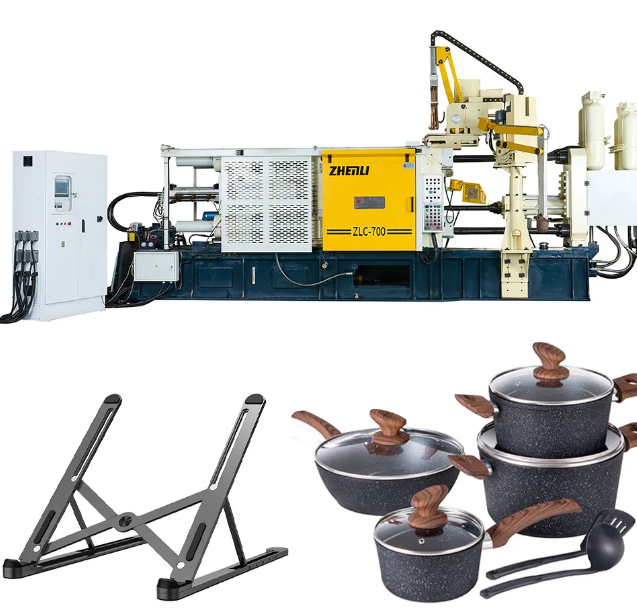 Die casting machines with multi-stage injection control reduce air entrapment and improve surface finish quality.
