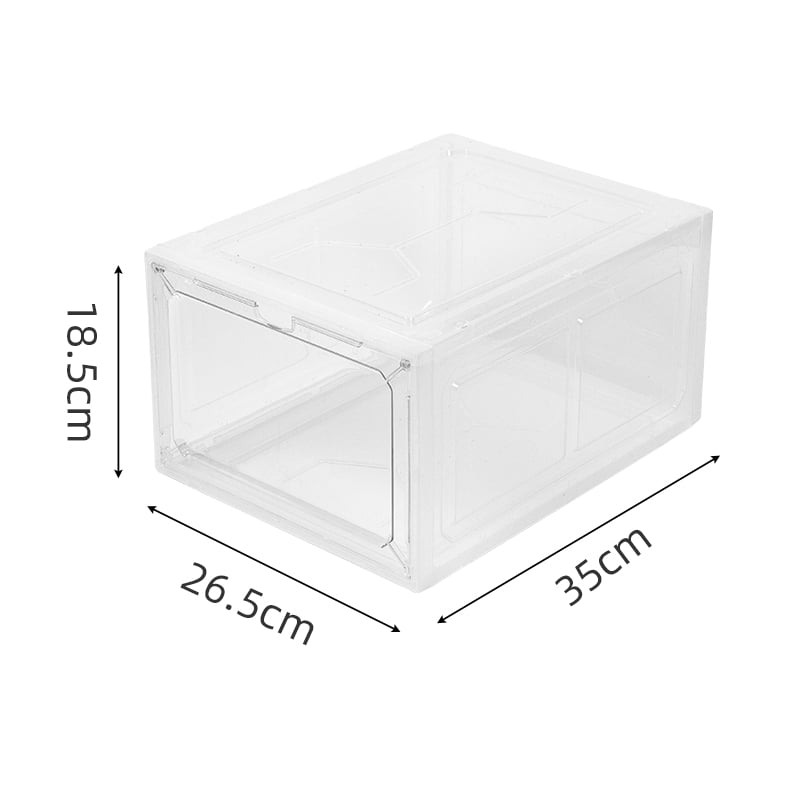 8001 Clear Magnetic Shoe Storage Box, Stackable Large Capacity Transparent Plastic Shoe Organizer, Dustproof Shoe Container for Sneakers, Slippers, Thick Sole Shoes