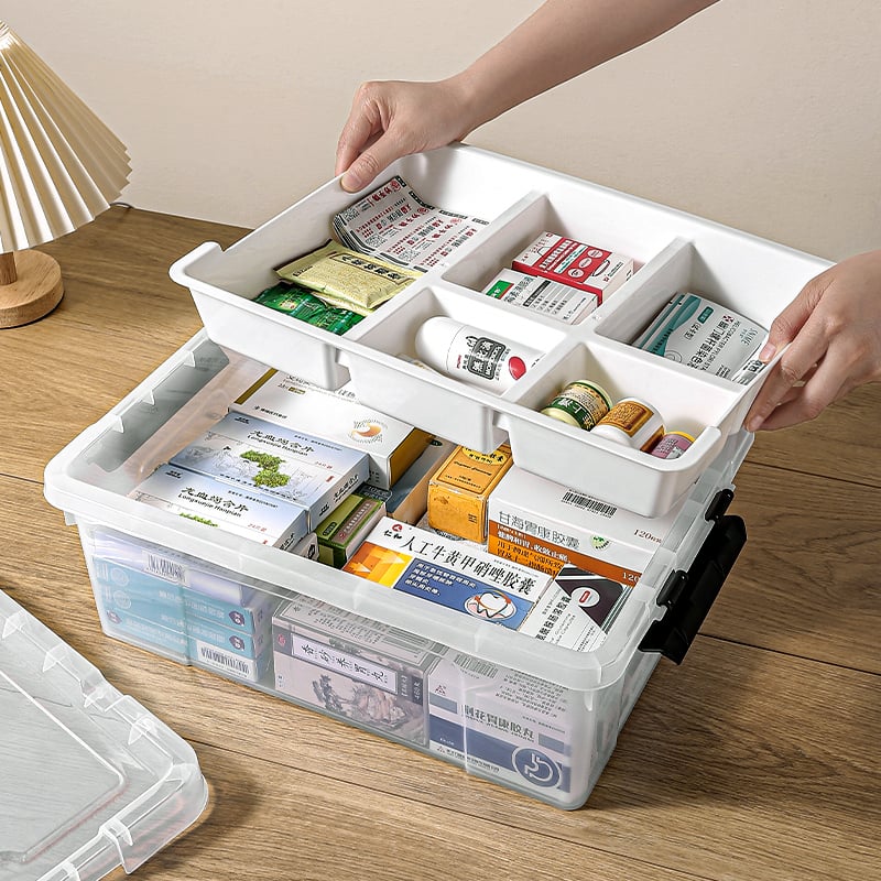 Transparent Storage Box With Wheels