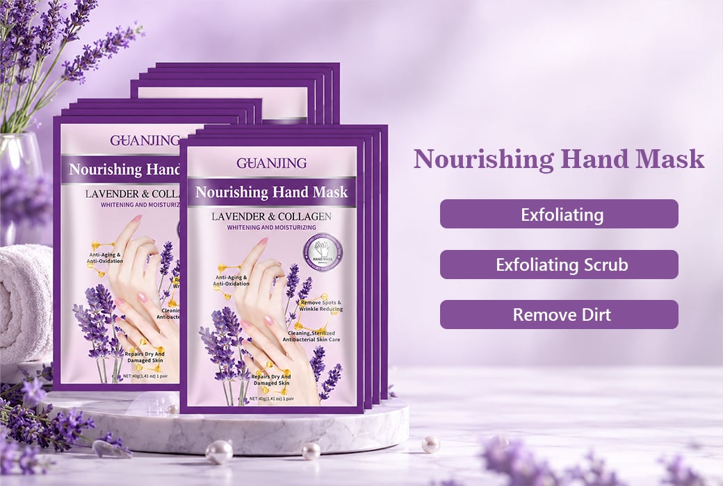 GUANJING 40ml × 1 pair Lavender & Collagen Nourishing Hand Mask