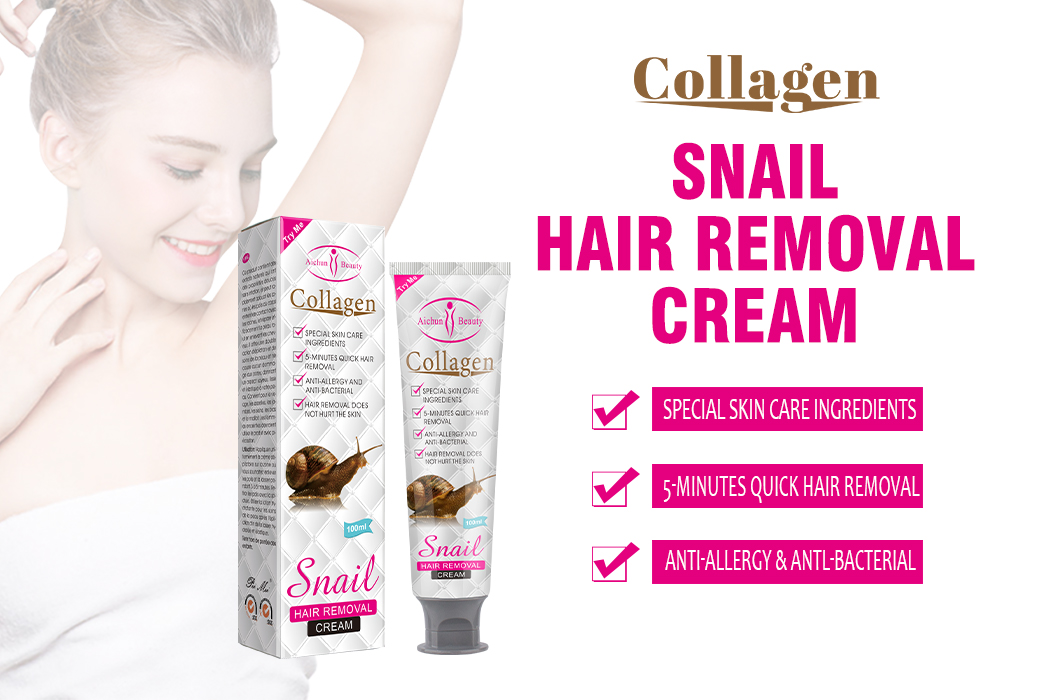 Aichun Beauty 100ml Snail & Collagen Hair Removal Cream Refreshing Purifying