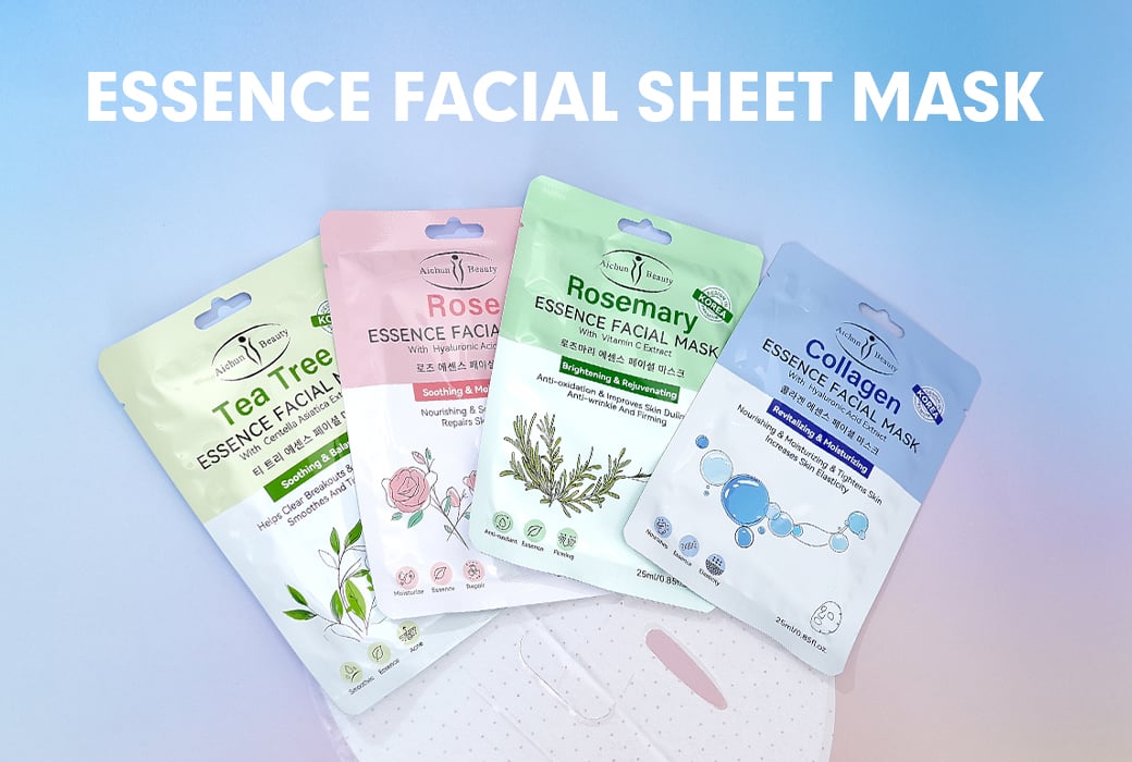 Aichun Beauty 25ml×5pcs Botanical Essence Facial Sheet Mask Wholesale for Moisturizing Soothing and Targeted Facial Care