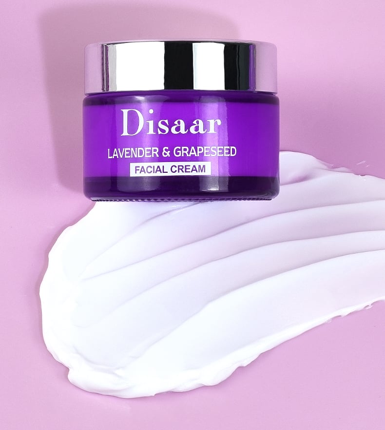 DS5744 50g Lavender & Grape Seed Facial Cream - Soothing & Nourishing Moisturizer for All Skin Types | LivePro Beauty supplier
