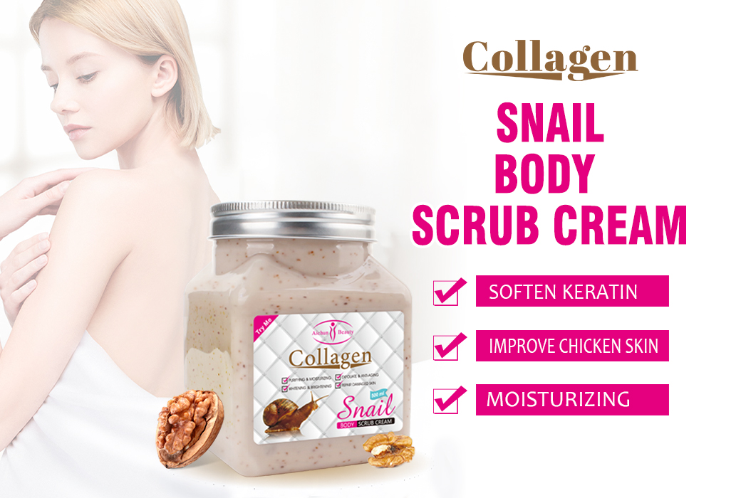 Aichun Beauty 500ml Snail & Collagen Body Scrub Cream
