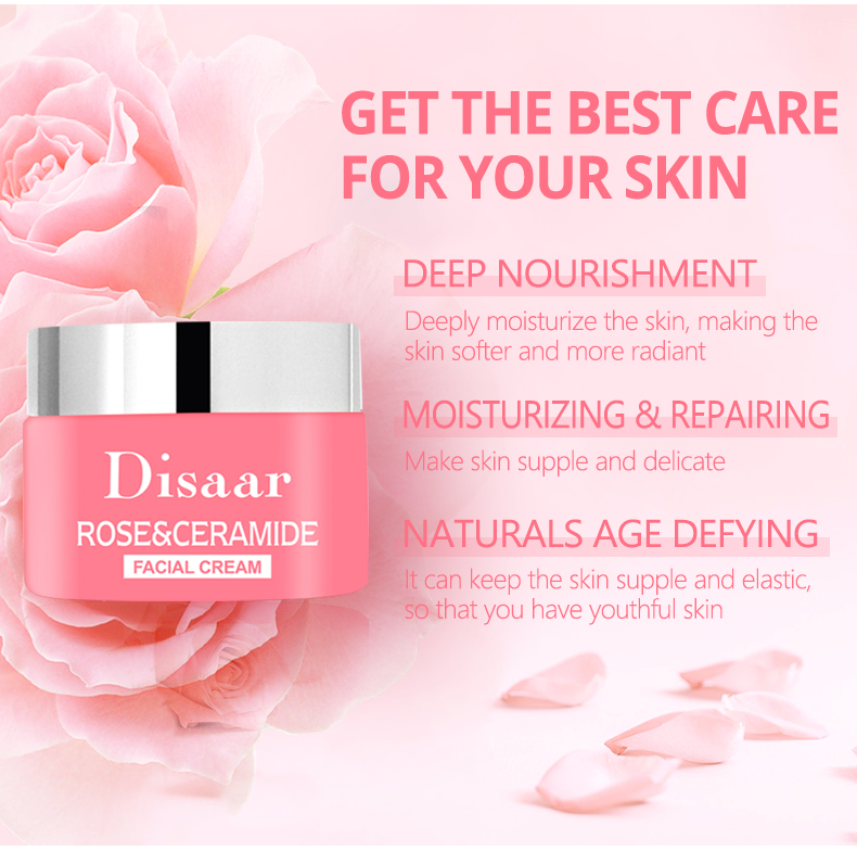 DS5304 50g Rose & Ceramide Facial Cream - Hydrating & Repairing Moisturizer for All Skin Types | LivePro Beauty supplier
