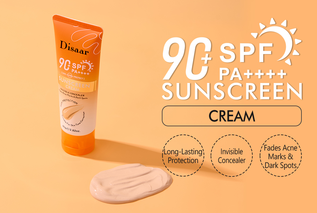Disaar 80g  SPF90+ Sunscreen Cream PA++++ for Tone Correction