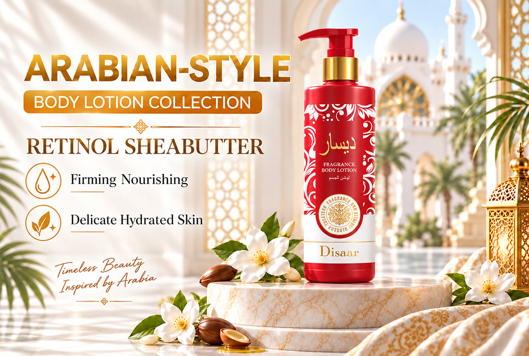 Disaar 320ml Arabian-Style Retinol & Shea Butter Fragrance Body Lotion