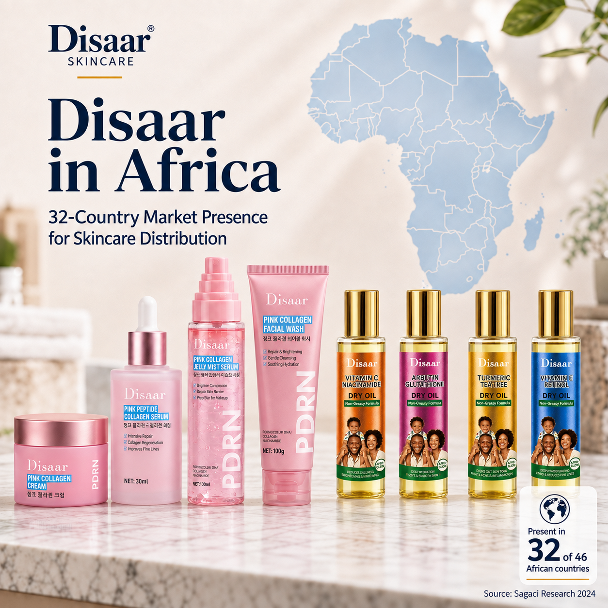Disaar en África: Qué significa su presencia en el mercado de 32 países para los distribuidores de productos para el cuidado de la piel