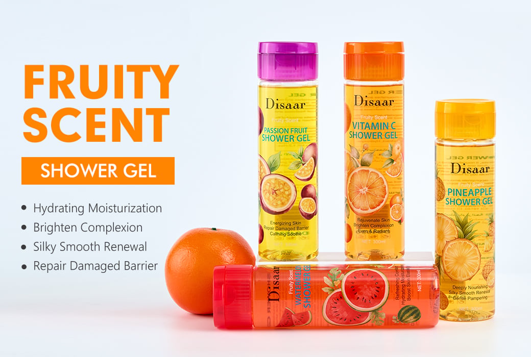 Disaar 300ml Fruity Shower Gel Series for Body Cleansing Moisturizing and Fresh Skin Feel