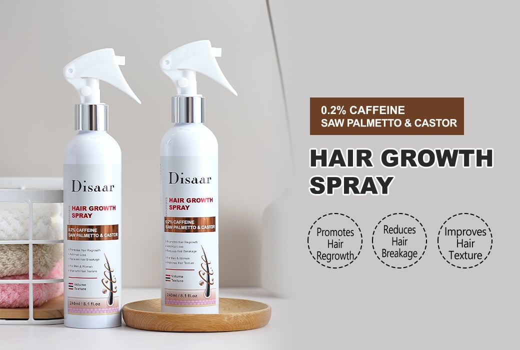 Disaar 240ml 0.2% Caffeine Hair Growth Spray for Volume & Texture