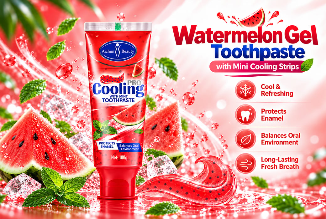 Watermelon cooling gel toothpaste