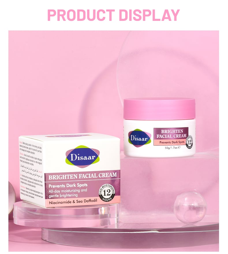 DS5603 Disaar Niacinamide Brightening Facial Cream - 50g, With Plant Extracts & Vitamin E, Nourishing & Moisturizing, Reduces Dark Spots for Fairer Skin details