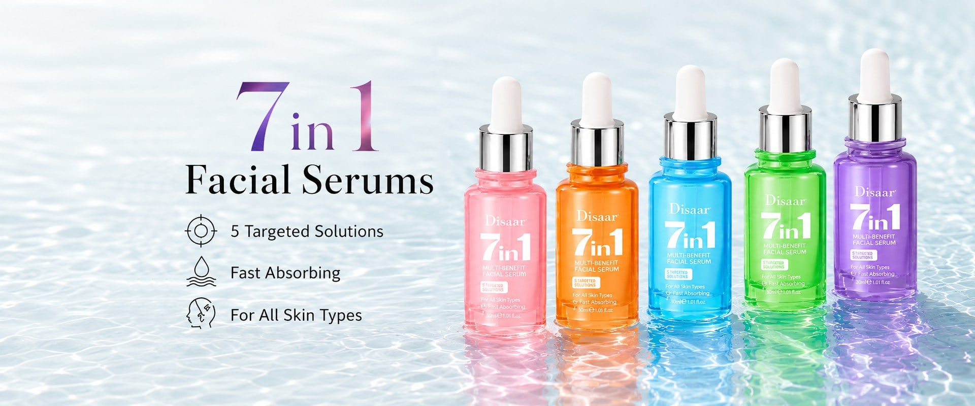 Seven in one facial serums banner