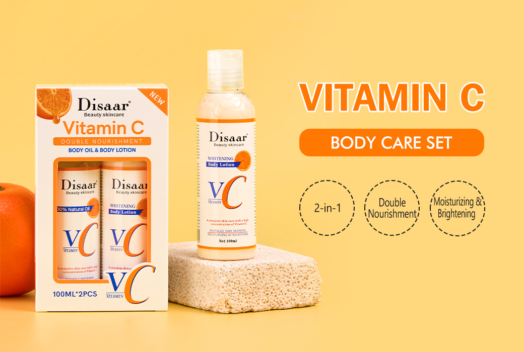 Disaar Vitamin C Body Care Sets Body Oil + Body Lotion