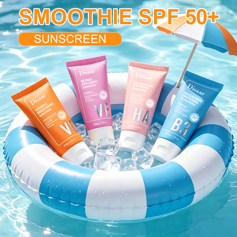 Proveedor mayorista de protector solar facial Disaar SPF50+ para iluminación, hidratación y cuidado solar antienvejecimiento