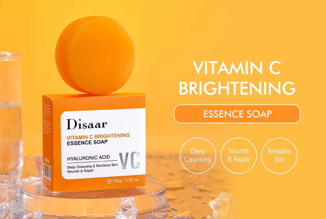Disaar 100g Vitamin C Brightening Essence Soap Brightening and Revitalizing Cleansing