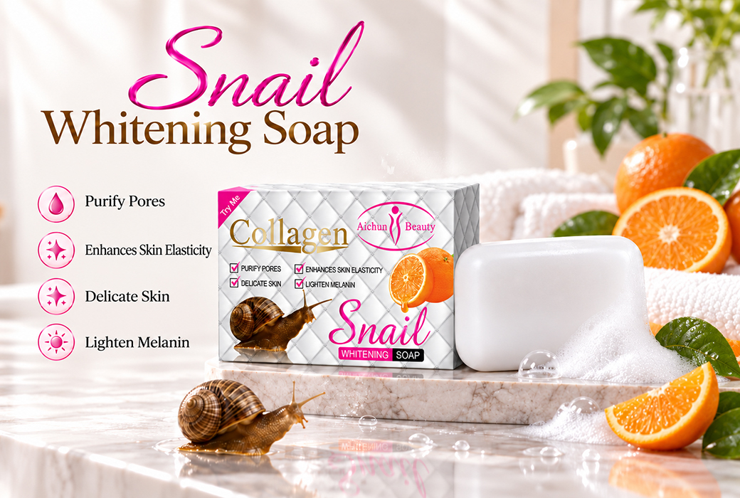 Aichun Beauty 100g Snail & Collagen & Vitamin C Whitening Soap