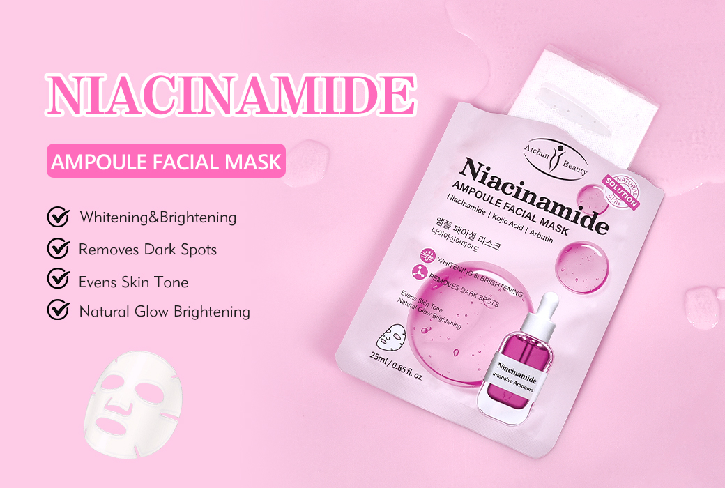 Aichun Beauty 25ml × 5pcs Niacinamide Ampoule Facial Sheet Mask