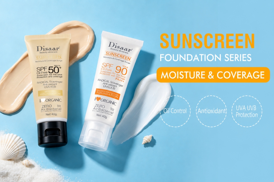 Dissar Moisturizing SPF Foundation Sunscreen for Daily Face Protection Tinted Sunscreen Wholesale