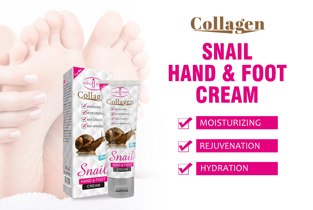 Aichun Beauty 80ml Snail & Collagen Hand & Foot Cream