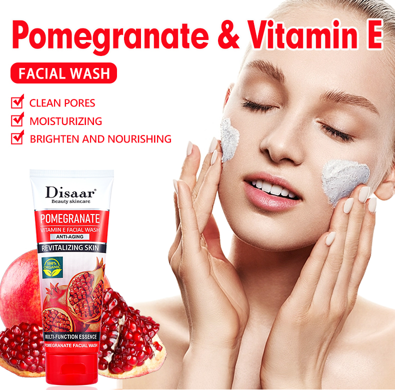 DS5251 100g Pomegranate & Vitamin E Facial Wash - Gentle Cleansing & Antioxidant Boost | LivePro Beauty manufacture