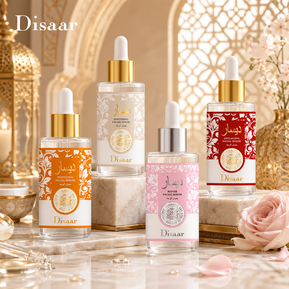 Disaar 40ml Arabian-Style Facial Serum Series With Kojic Acid Retinol, Niacinamide & Collagen For Wholesale Distribution And Private Label