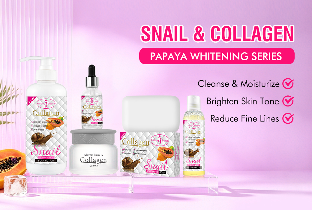 Aichun Beauty Snail Collagen Papaya Skin Brightening Series for Wholesale and Private Label Supply