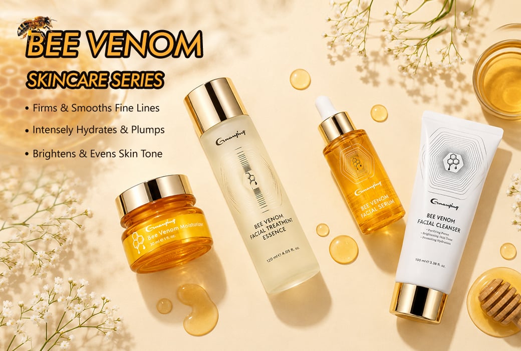 Guanjing Bee Venom Skincare Series Distribution Premium Anti-Aging Facial Care Line for Global Beauty Markets