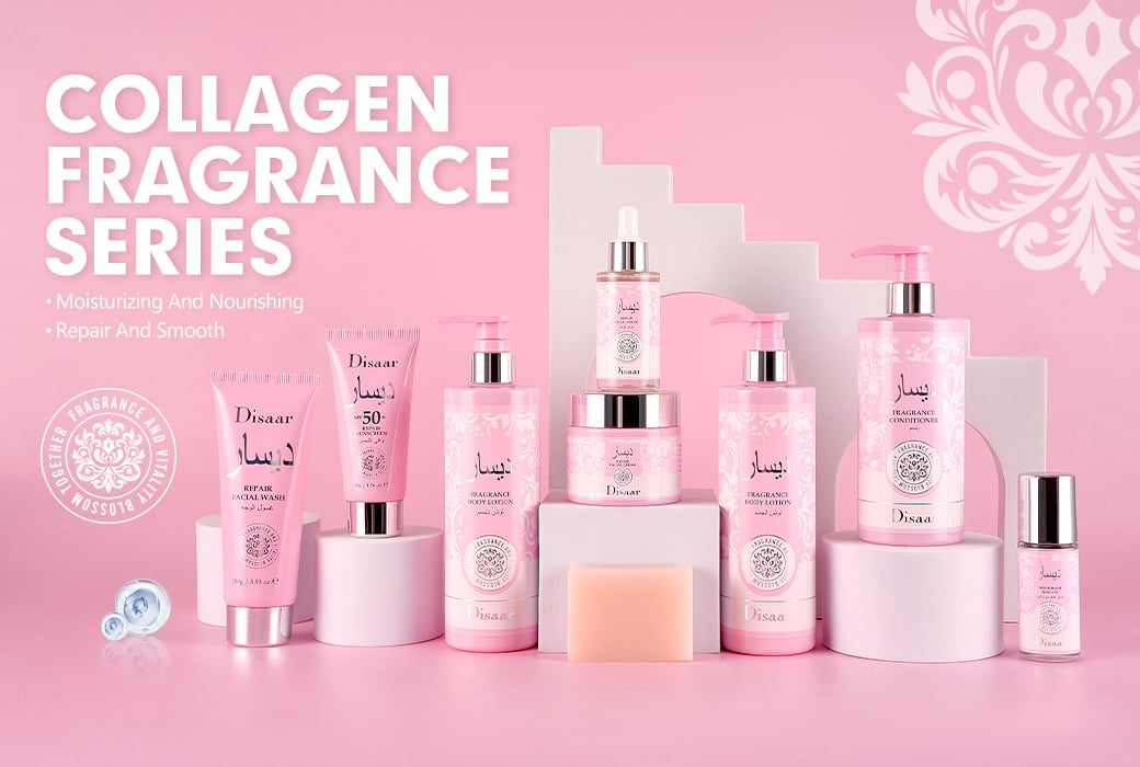 Disaar Collegan Repair Fragrance Skin Care Series in Arabic packaging