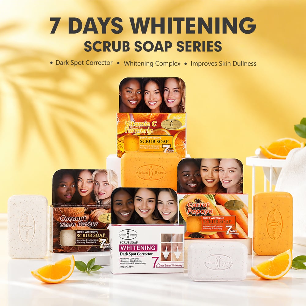 Aichun Beauty 100g 7 Days Brightening Scrub Soap Series For Wholesale Supply & Private Label