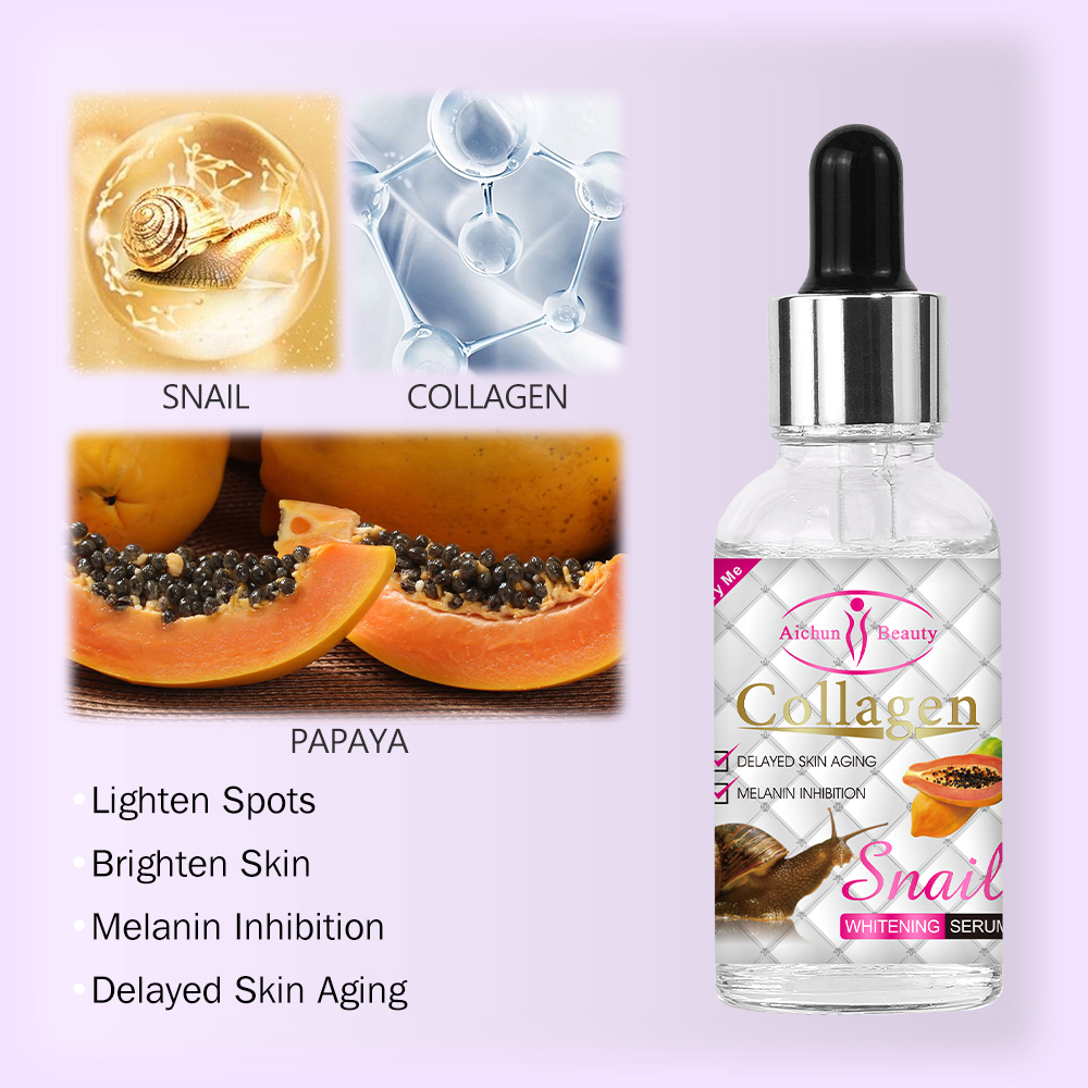 Serie Aichun Beauty de Colágeno de Caracol y Papaya para el blanqueamiento cutáneo, disponible para venta al por mayor y suministro con marca privada