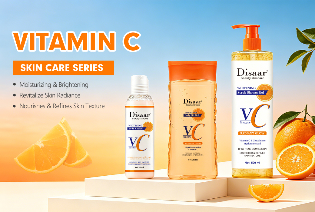 Disaar Vitamin C Body Care Series Bulk Purchasing Body Cleansing Exfoliating and Moisturizing Care for Radiant-Looking Skin