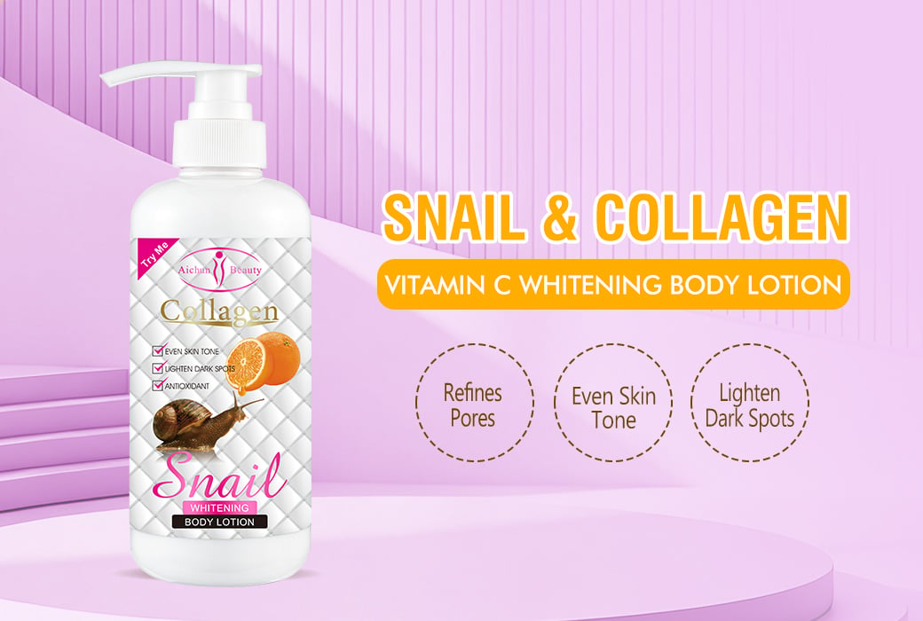 Aichun Beauty 500ml Snail & Collagen & Vitamin C Whitening Body Lotion
