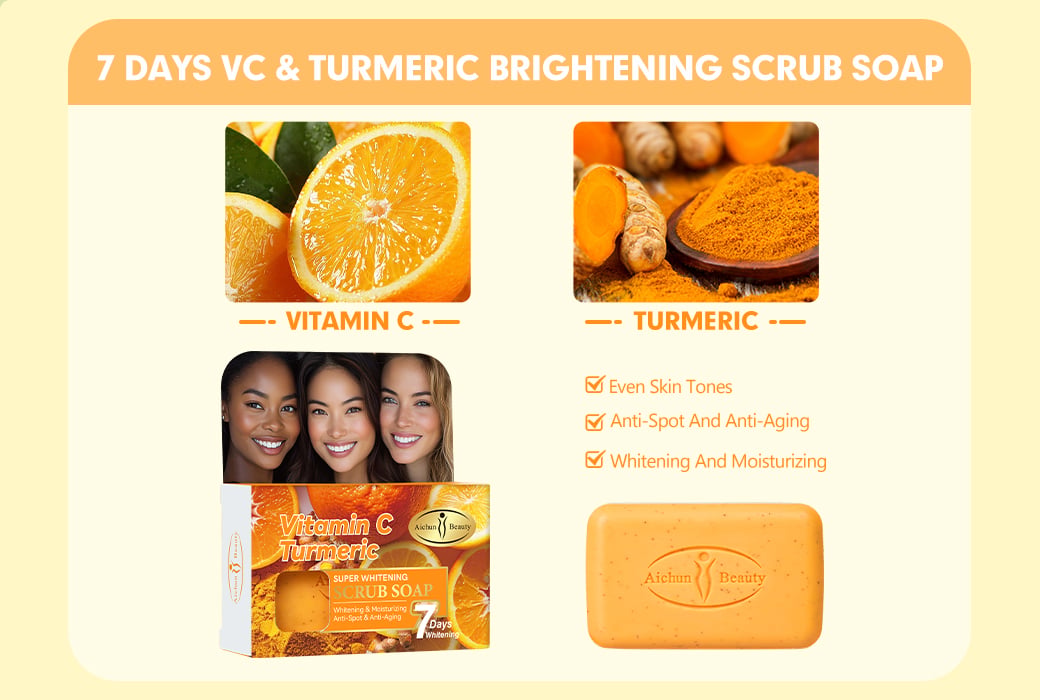 Aichun Beauty 100g 7 Days Brightening Scrub Soap Series for Wholesale, Bulk Supply & Private Label