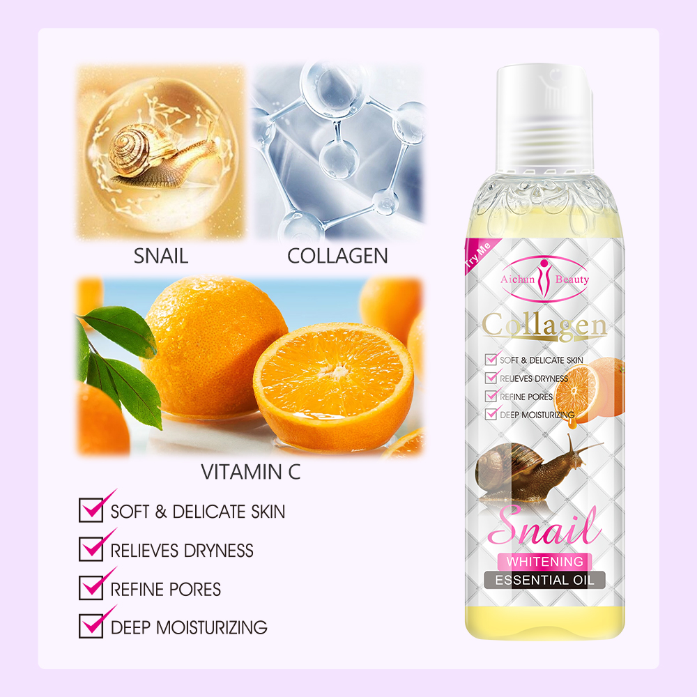 Siri Penjagaan Kulit Aichun Beauty Kolagen Siput, Vitamin C dan Antioksidan untuk Mencerahkan Wajah dan Badan