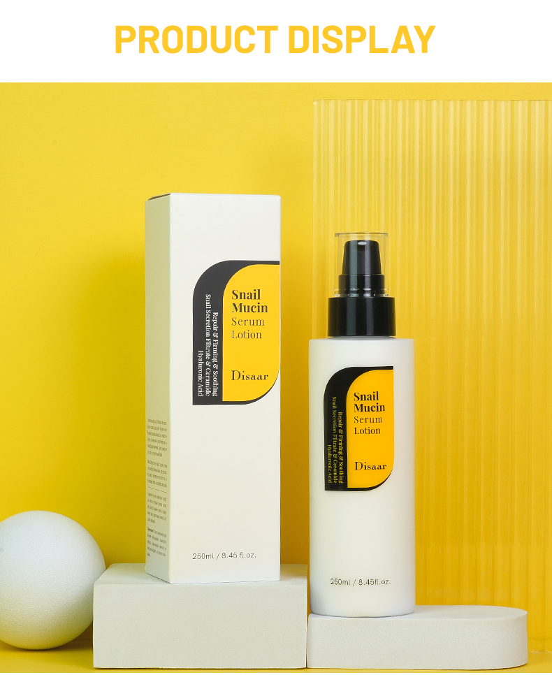 DS5475 Disaar Snail Mucin Serum Lotion - 250ml, With Hyaluronic Acid & Ceramide, Firming & Lightening Body Lotion, Moisturizing & Smoothing for Soft, Healthy Skin supplier