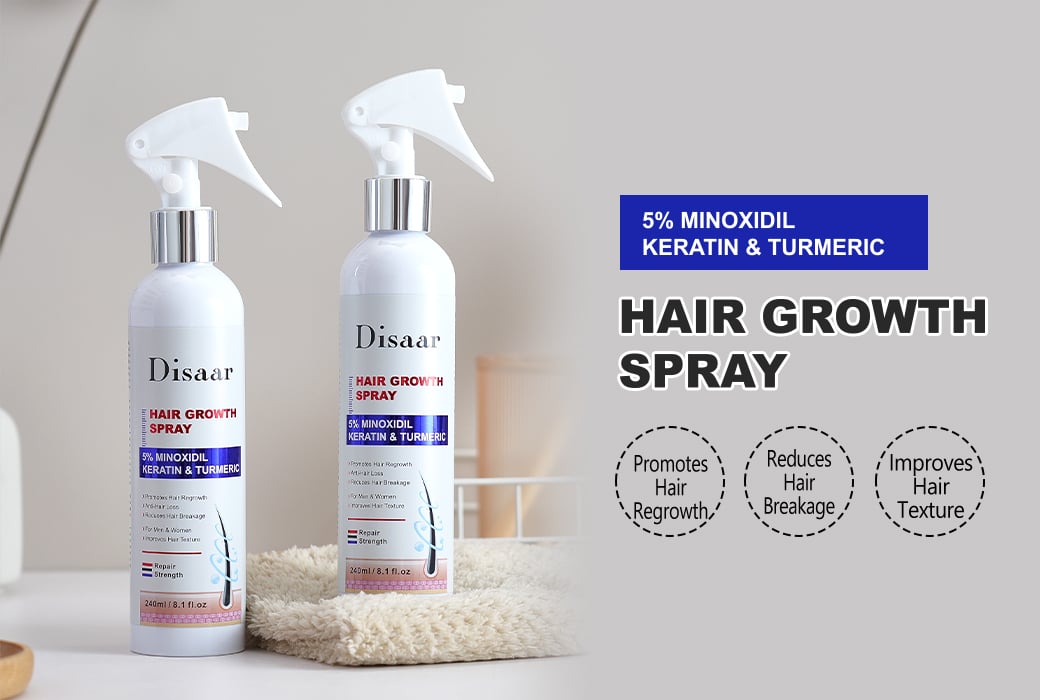 Disaar 240ml 5% Minoxidil Hair Growth Spray for Repair & Strength
