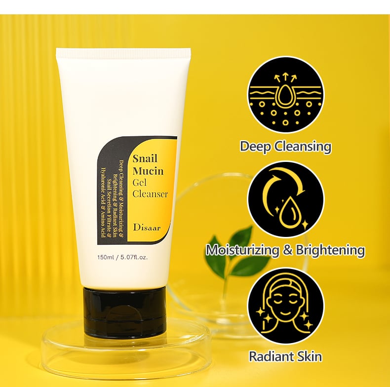 DS5470 Disaar Snail Mucin Gel Cleanser - Natural Snail Secretion Filtrate Face Wash, 150ml, Nourishing & Brightening, Deep Cleansing for Radiant Skin manufacture