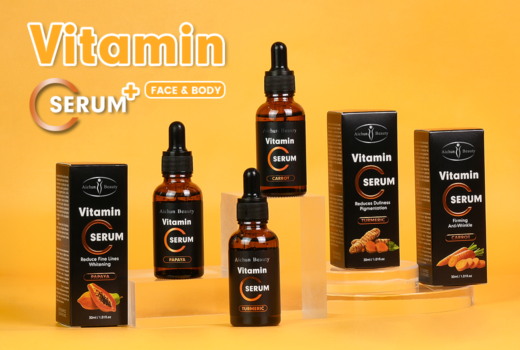 Aichun Beauty Vitamin C Facial Serum Series 30ml Daily Brightening Face Serum Collection for Distribution and Wholesale