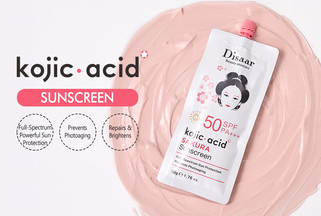 Disaar 50g Kojic Acid Sakura Sunscreen SPF50 PA+++