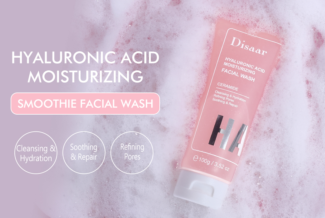 Disaar 100g Hyaluronic Acid Moisturizing Smoothie Facial Wash Hydrating and Soothing Cleansing