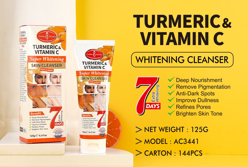 AC3441 Aichun Beauty 125g Turmeric & Vitamin C Whitening Cleanser Cleansing & Brightening