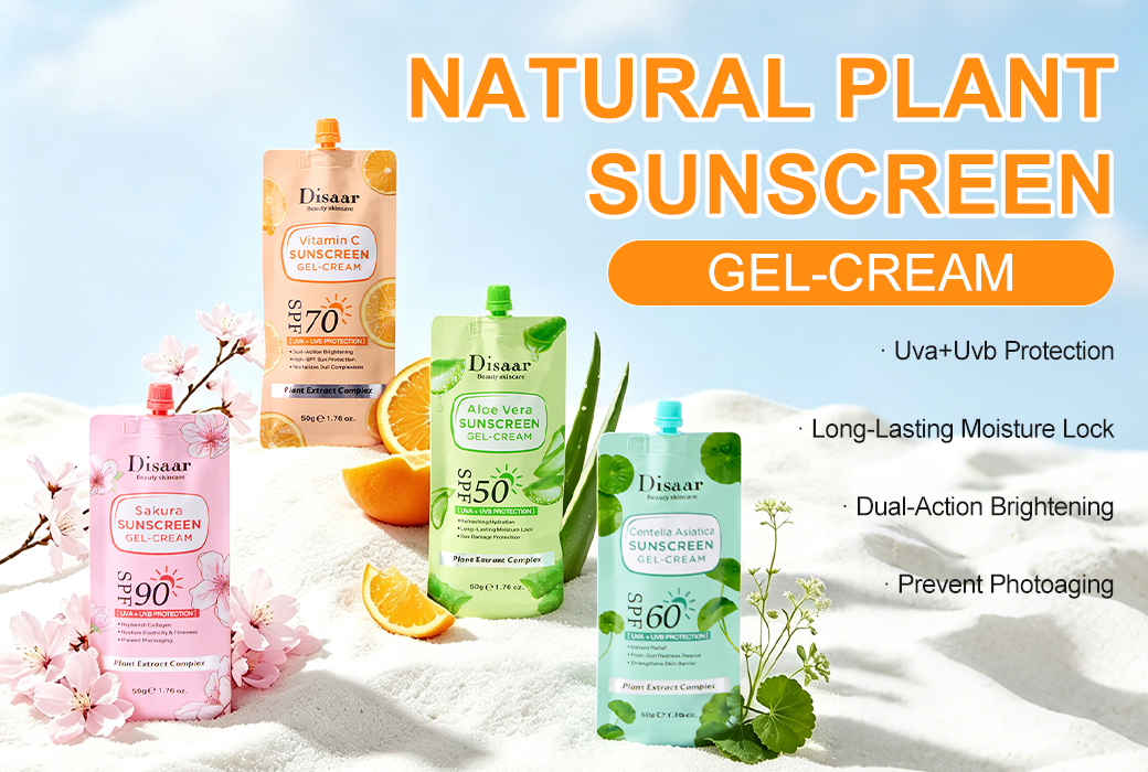 Disaar 50g Sunscreen Gel-Cream Series Wholesale Plant Extract Sunscreen Range for UVA and UVB Protection
