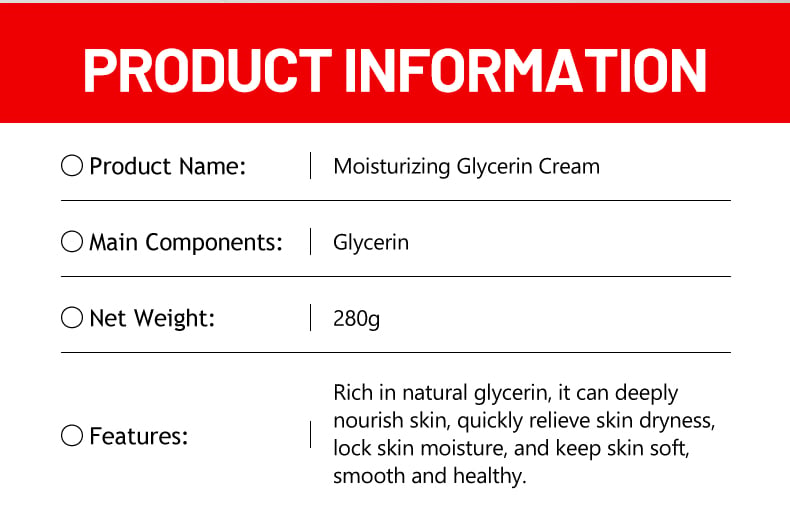 DS5213 Natural Glycerin Moisturizing Cream - Nourishing & Smoothing Face Cream for Wrinkle Removal, 280g, Deep Hydration & Skin Care factory