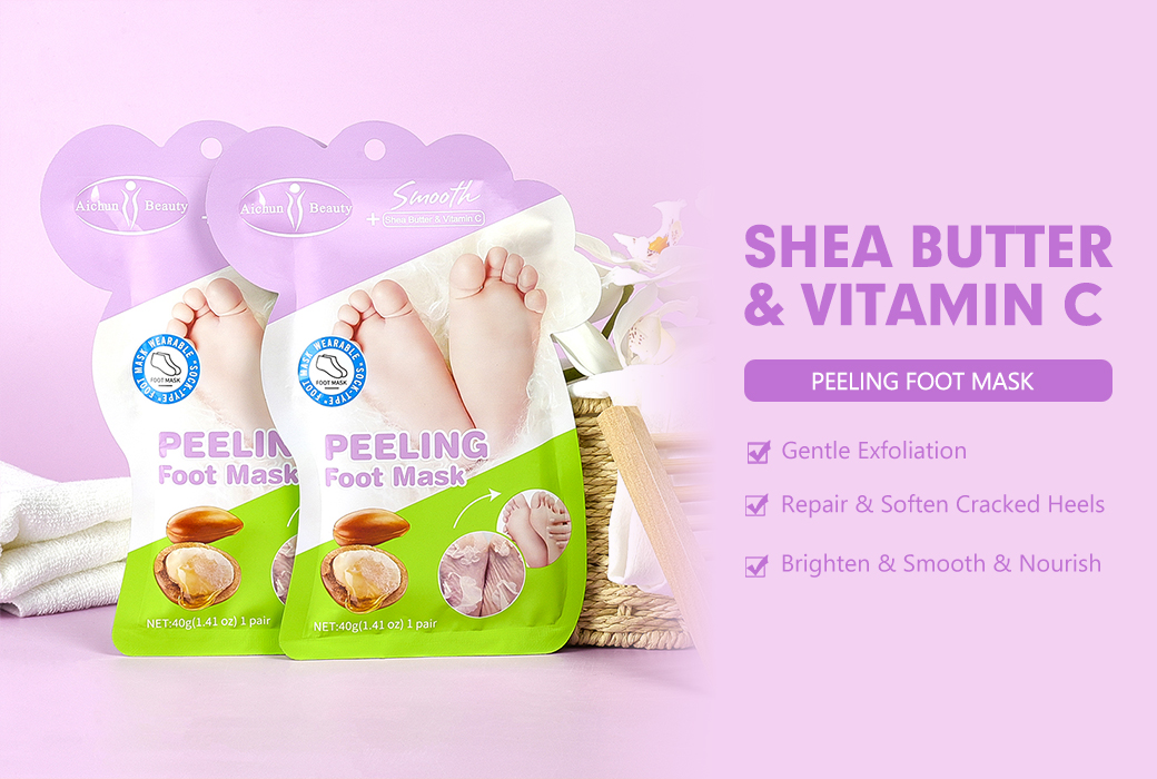 Aichun Beauty 40g Shea Butter and Vitamin C Peeling Foot Mask Brightening and Nourishing Foot Care