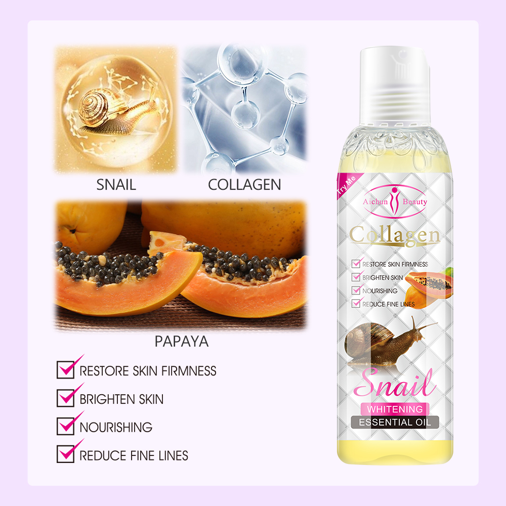 Serie Aichun Beauty de Colágeno de Caracol y Papaya para el blanqueamiento cutáneo, disponible para venta al por mayor y suministro con marca privada