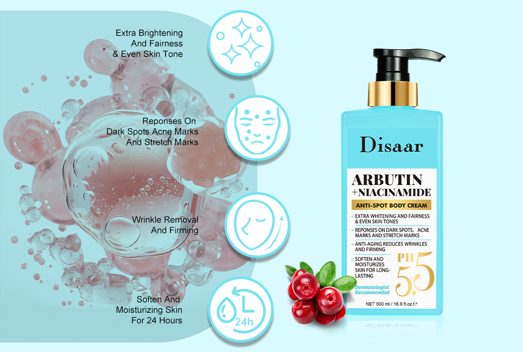 Disaar 500ml Arbutin + Niacinamide Anti-Spot Body Cream Brightening Body Lotion Wholesale